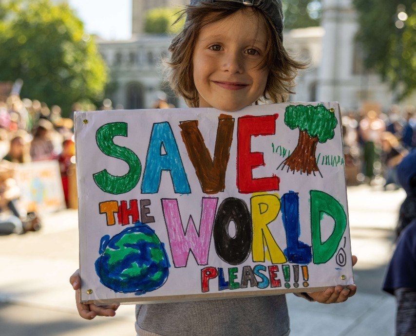 Child climate protest