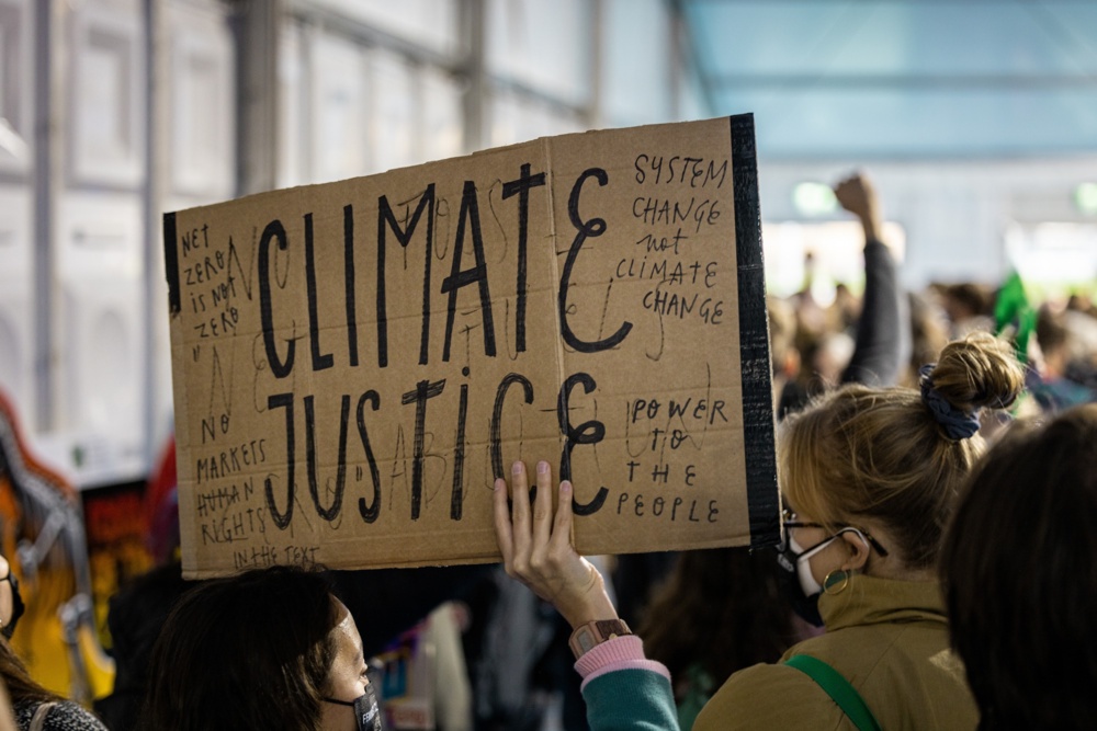 Climate justice banner