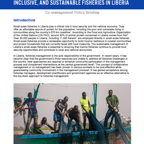 Co-management: a tool for delivering legal, inclusive, and sustainable fisheries in Liberia
