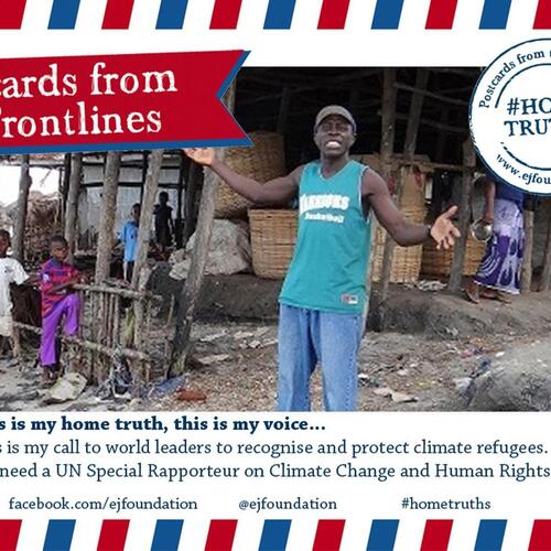 Postcards from the Frontlines will be sent to the UN on the occasion of the Climate Summit