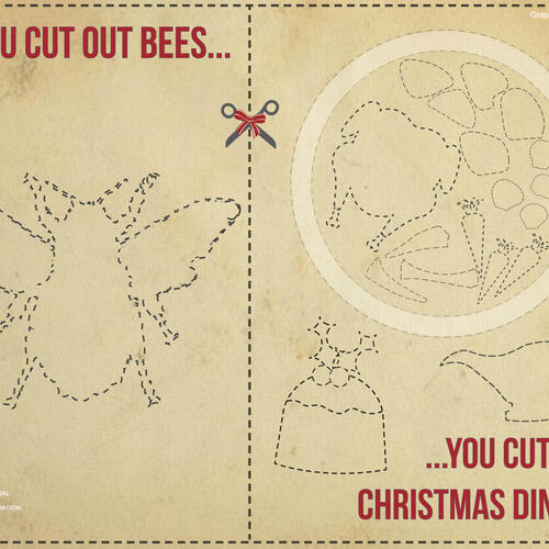 Cut out bees... and you can cut out Christmas dinner!