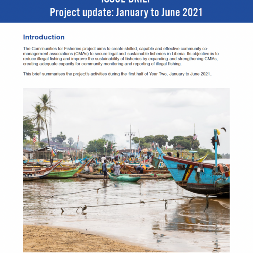 Communities for Fisheries project update - January-June 2021