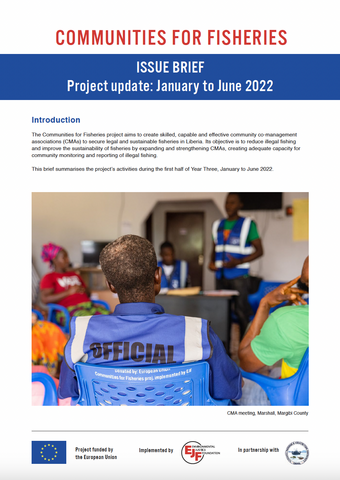 Communities for Fisheries project update - January-June 2022