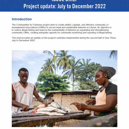 Communities for Fisheries project update - July-December 2022