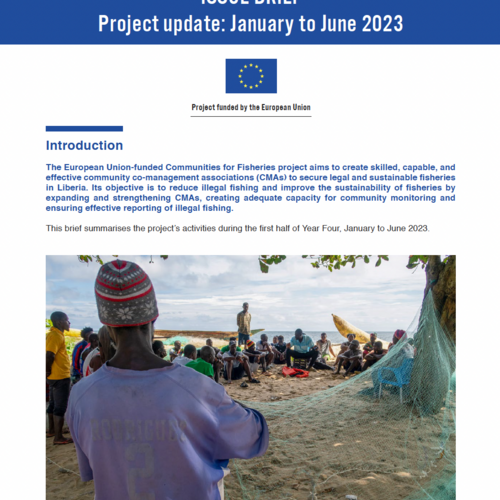 Communities for Fisheries project update - January-June 2023