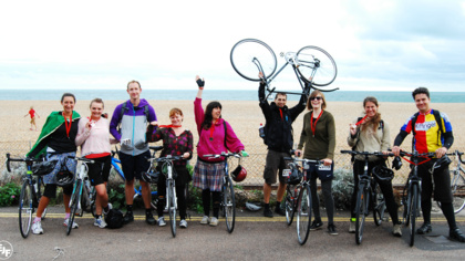 Cyclists complete ride to Brighton for EJF!!