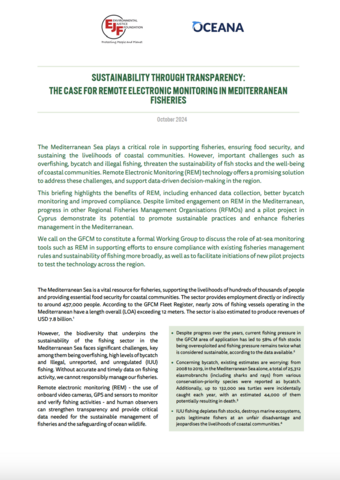 Sustainability through transparency: the case for remote electronic monitoring in Mediterranean fisheries