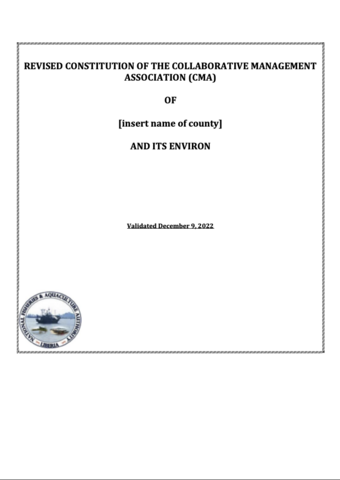 Sample CMA constitution