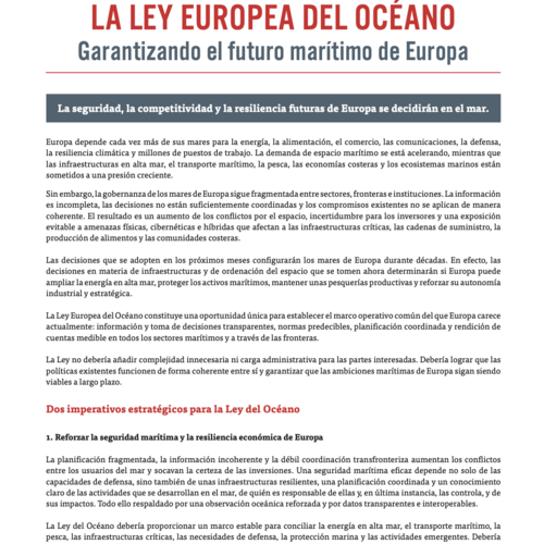 La Ley Europea del Océano: Garantizando el futuro marítimo de Europa