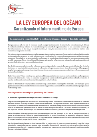 La Ley Europea del Océano: Garantizando el futuro marítimo de Europa
