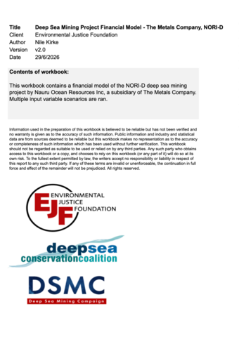 Model for financial viability reassessment of deep-sea mining under realistic cost and price assumptions