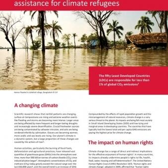 Securing Recognition, Protection and Assistance for Climate Refugees