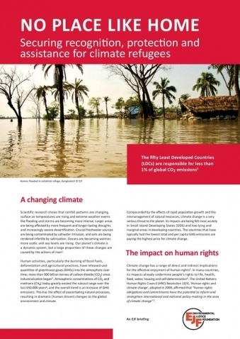 Securing Recognition, Protection and Assistance for Climate Refugees