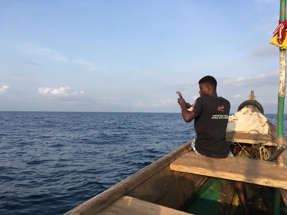 Man on boat Ghana