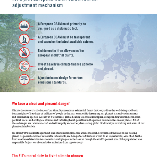 EJF's recommendations for a just European Union carbon border adjustment mechanism