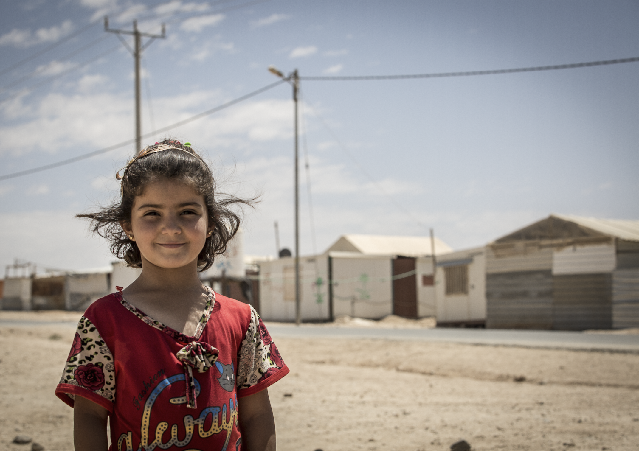 A Young Syrian Girl In Za’Atari Refugee Camp Jordan