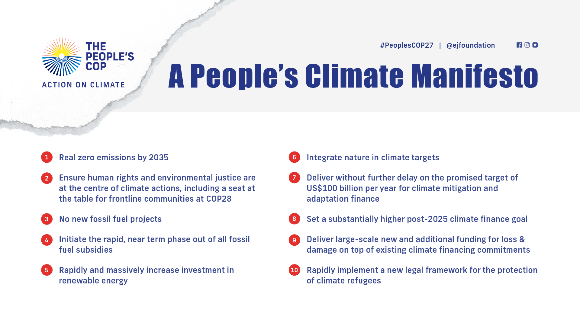 EJF COP27 Peoples Manifesto website image ok