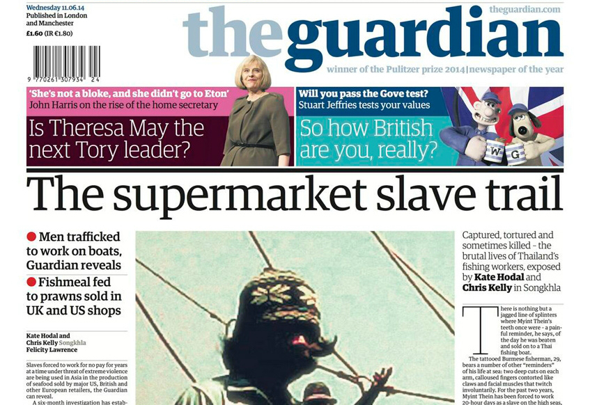 Modern Slavery on Thai trawlers exposed by the Guardian
