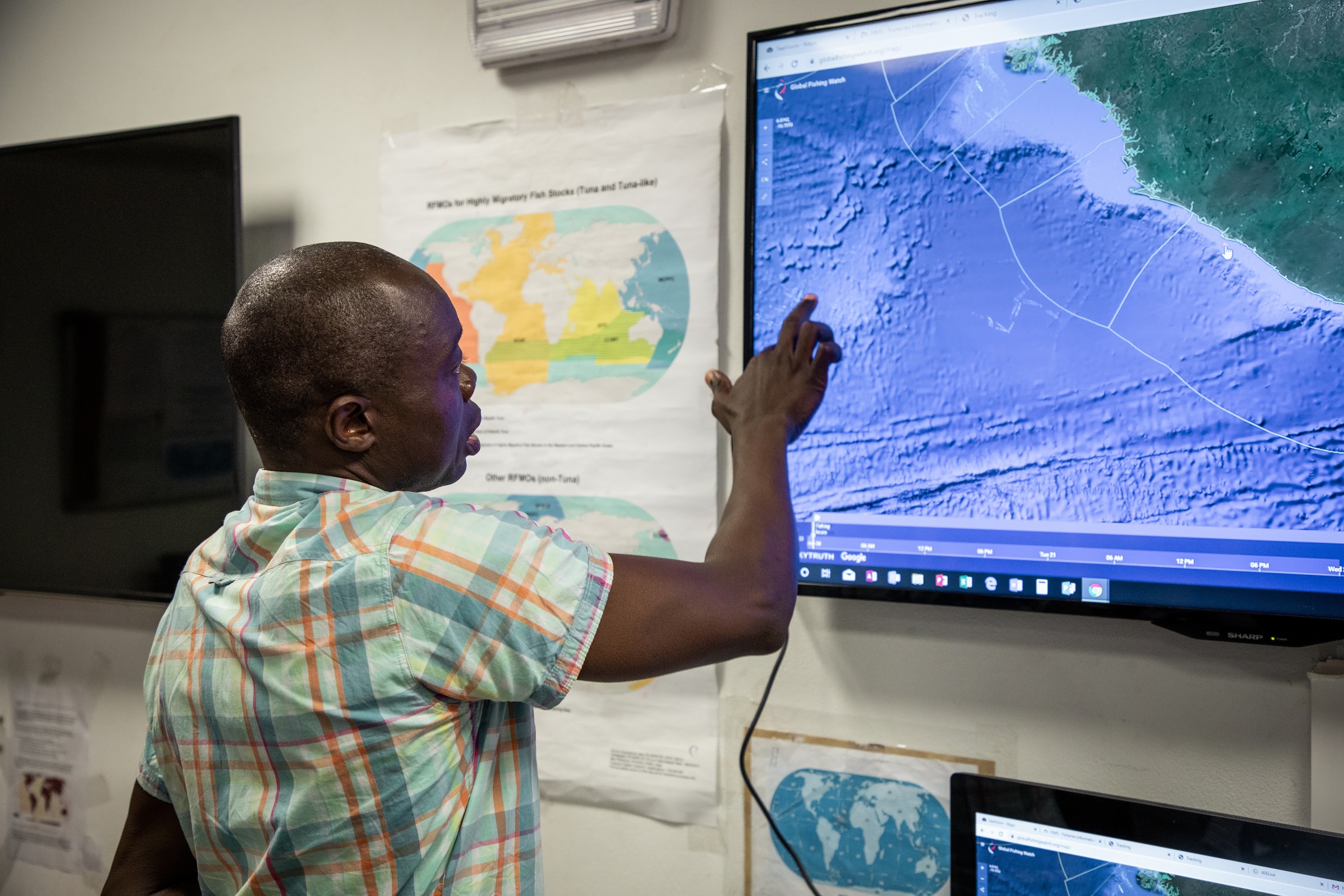 Surveillance Center at Bureau of National Fisheries Monrovia