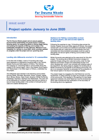 Far Dwuma Nkɔdo project update: January to June 2020