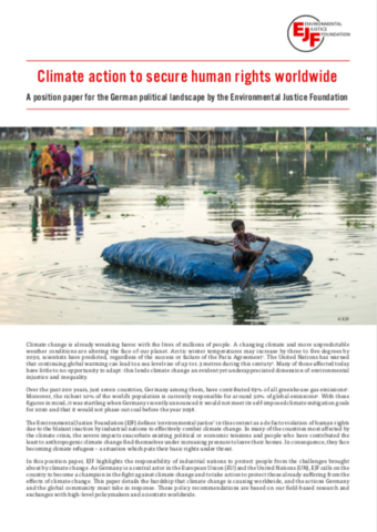 Climate action to secure human rights worldwide: A position paper for the German political landscape