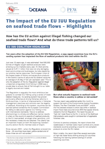 Highlights: The Impact of the IUU Regulation on Seafood Trade Flows