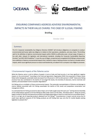 Briefing: Schädliche Umweltauswirkungen im EU-Lieferkettengesetz – Fallbeispiel: IUU-Fischerei