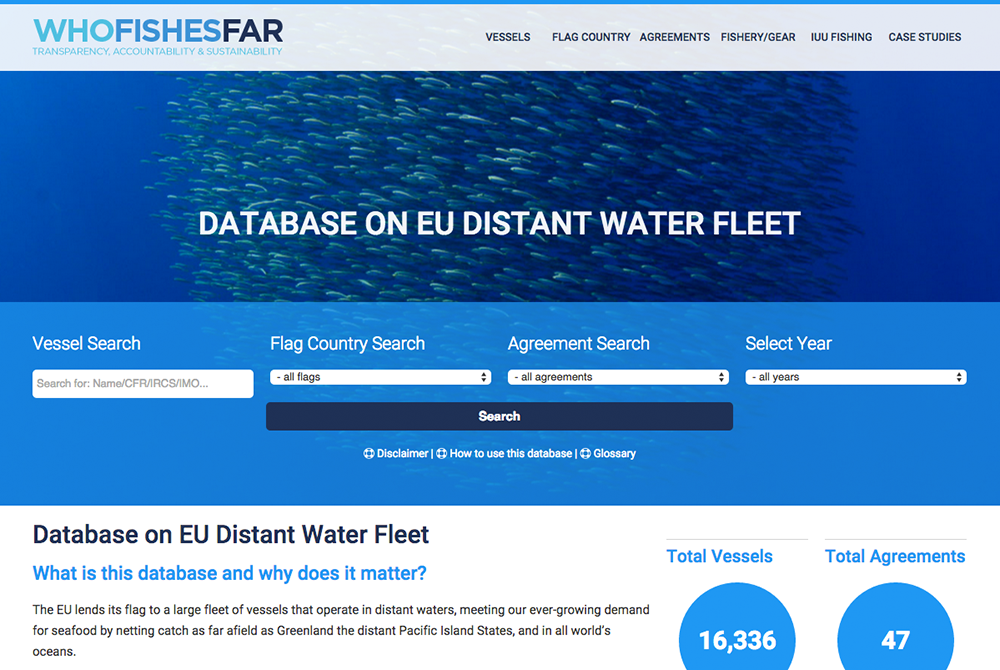 Newly released database helps build the transparency within EU's distant fleet